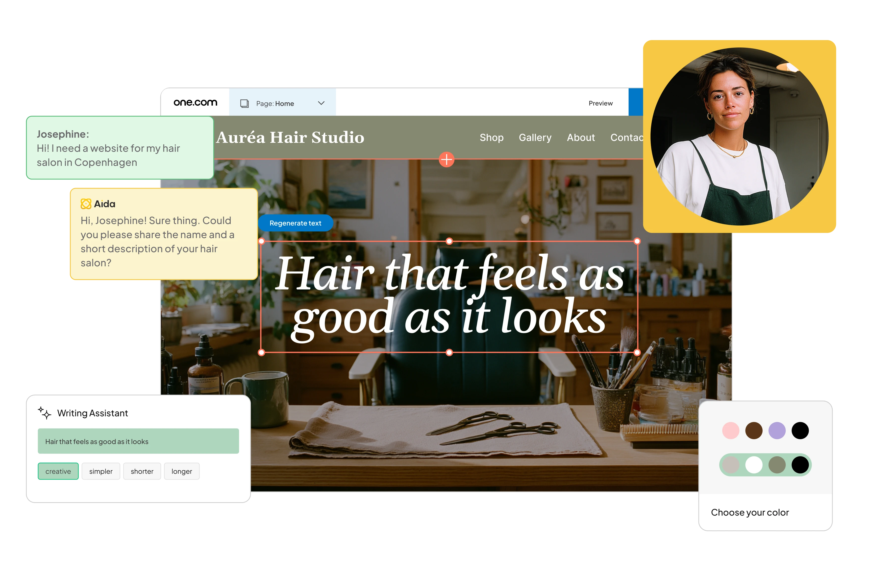 Let Aida AI help you create