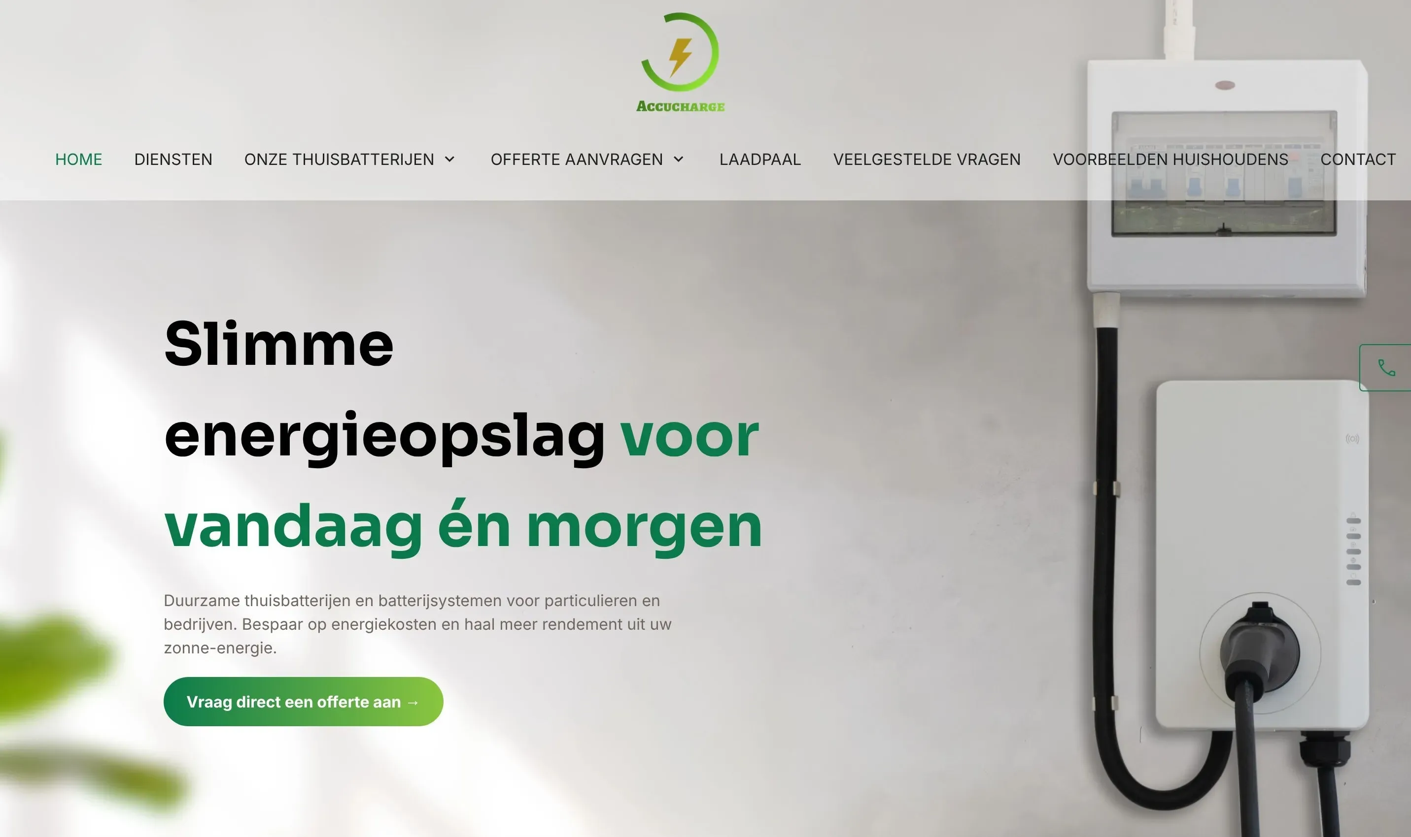 Homepage van Accucharge
