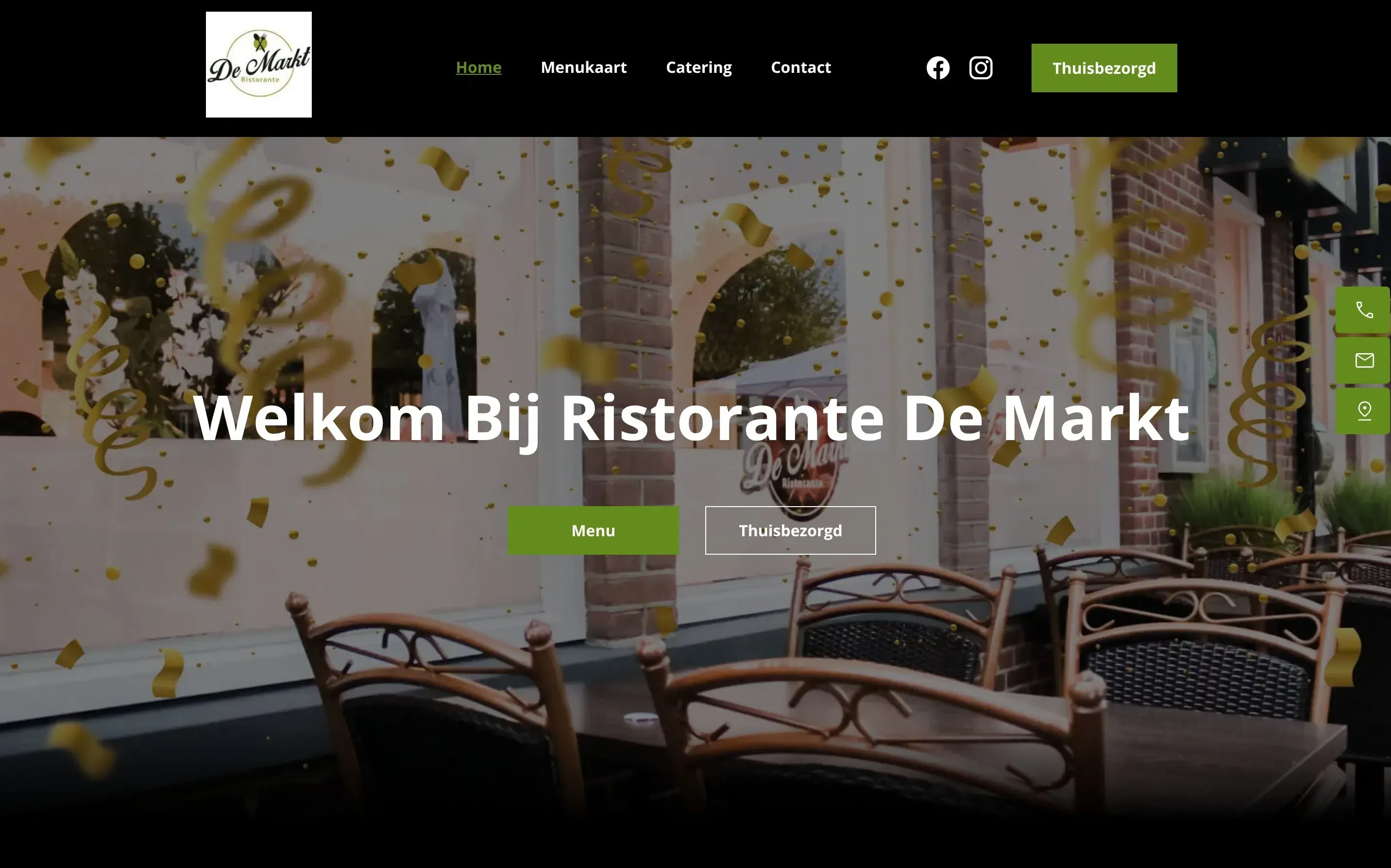 Homepage van Ristorante De Markt