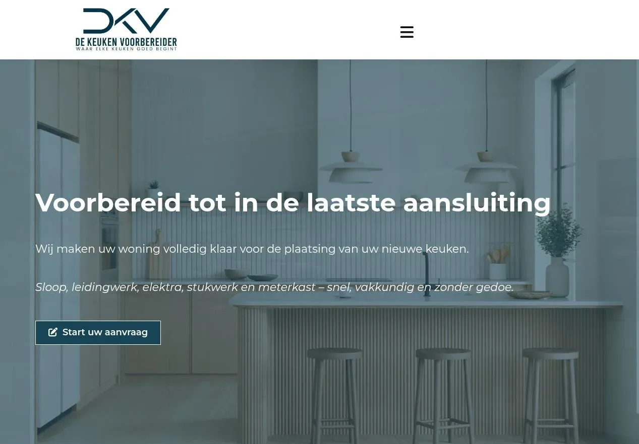 Homepage van De Keukenvoorbereider