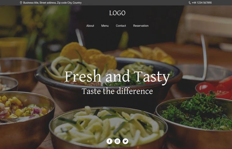 Food and Hospitality template 1