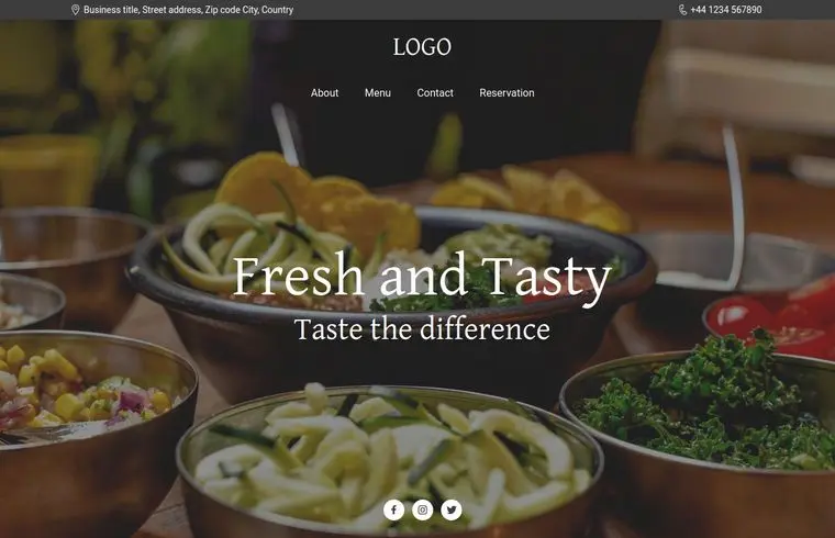 Restaurant template 1