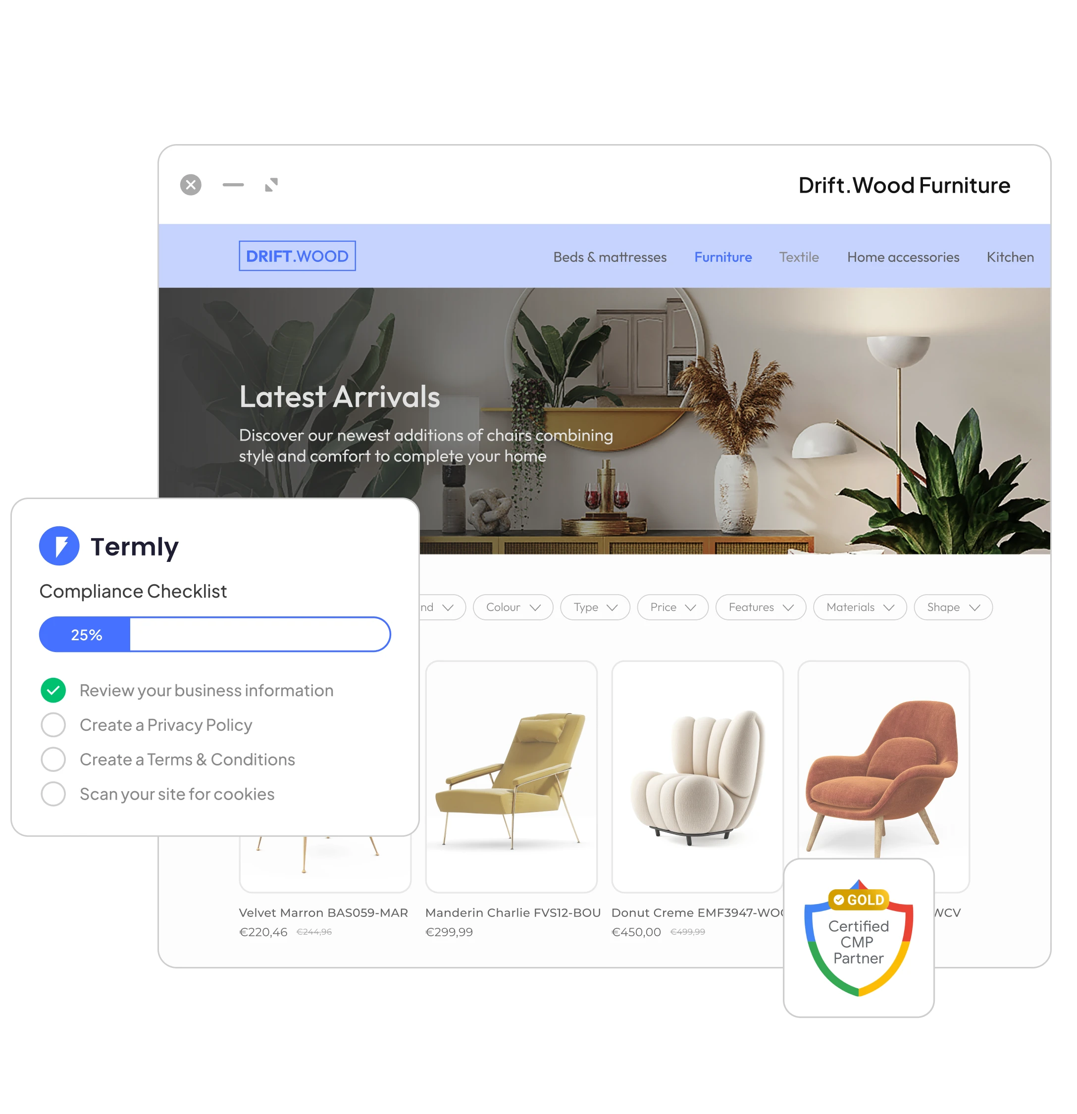 Termly hero section visual