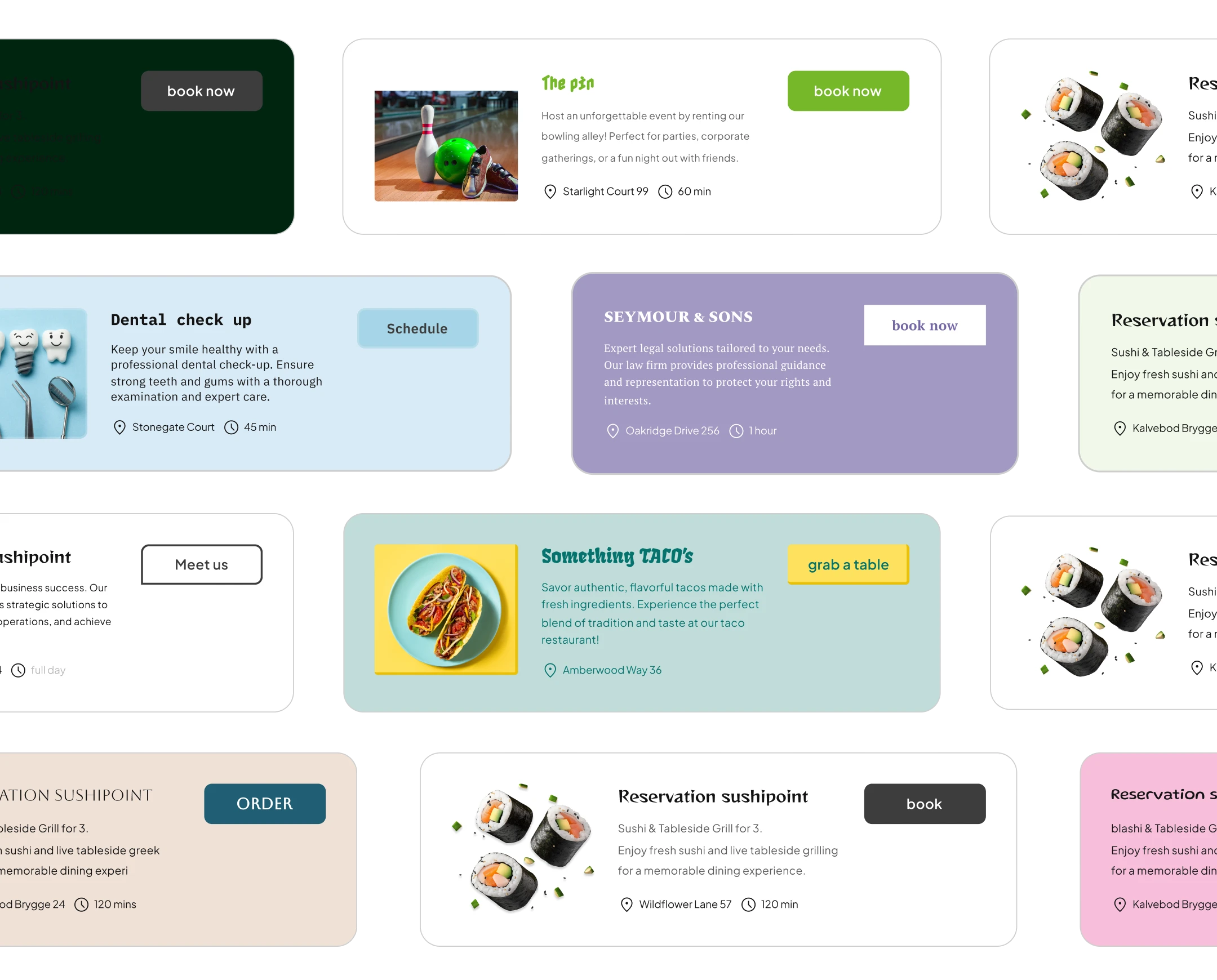 Appealing booking forms